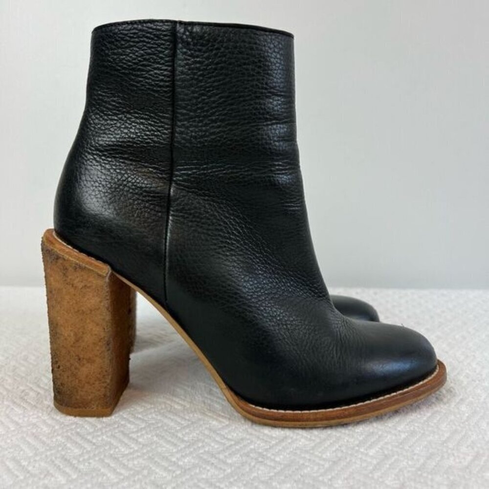See by Chloé Edith Ankle Boot Women's 38.5 US 8 Black 100% Calf-Skin Leather
